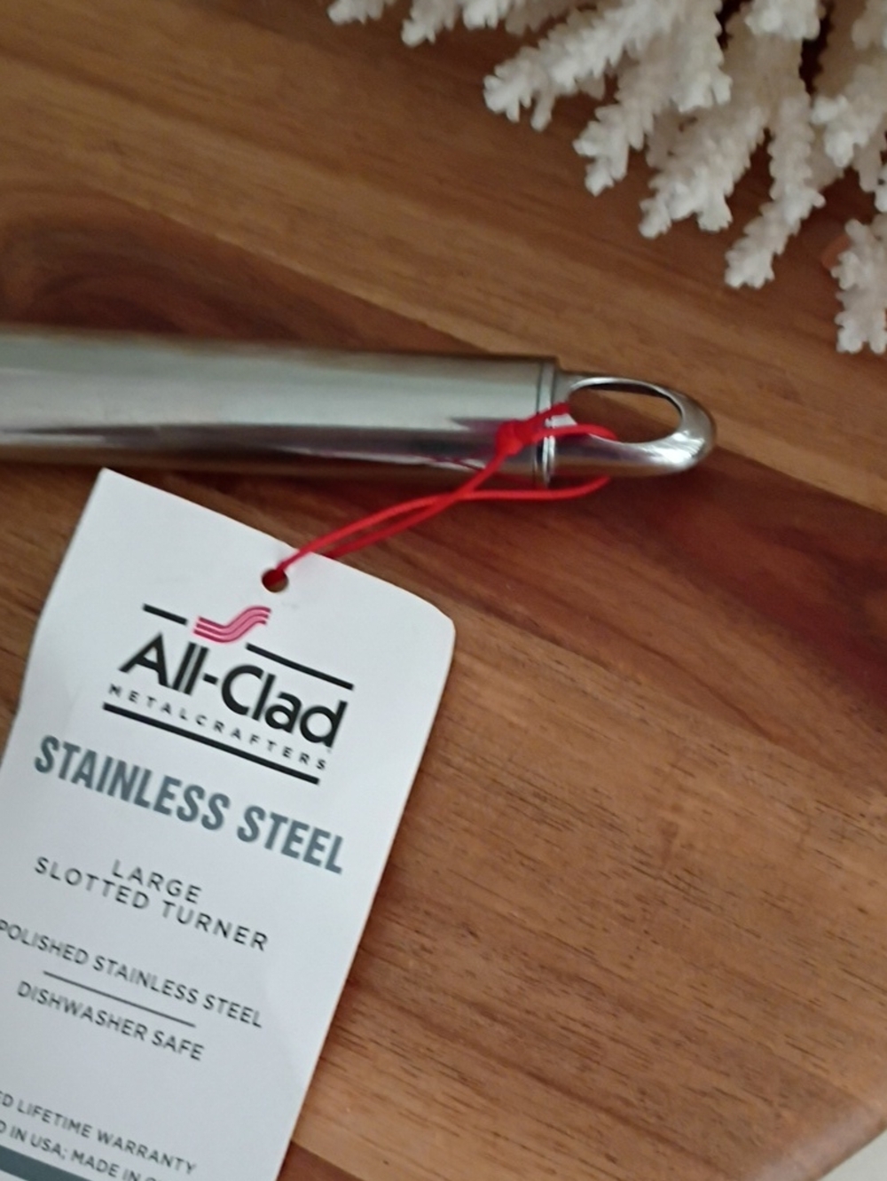 All Clad NWT Stainless Steel Slotted Turner - Silver - Picture 4 of 6